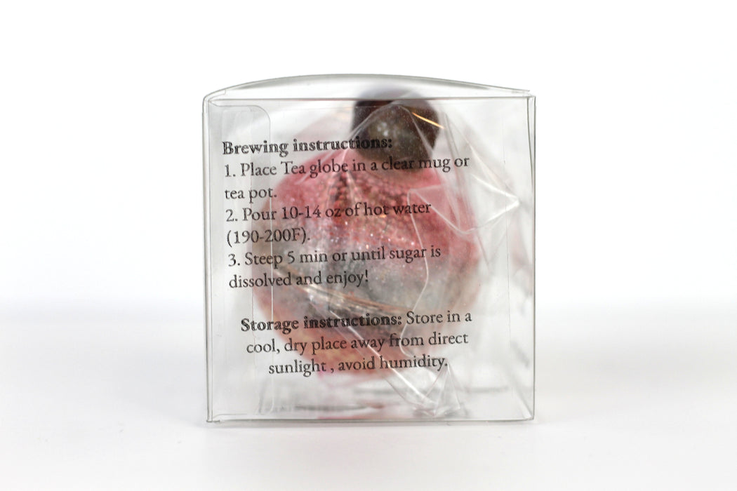 Raspberry rose Tea globe